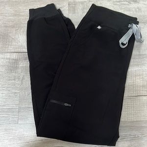 FIGS (s) black high-waisted zamora jogger scrub pants